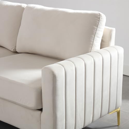 Sillón Plegable Moderna Terciopelo Beige miniatura 5