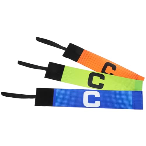 Happyyami Soccer Balls 3pcs Football Captain Armband Emblems Soccer C Letter Armband Outdoor Captain Armband Colored s Leader Band Captain Mark Bands Child Made to Order Polyester
