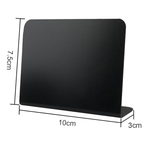 Gurtt 30 Stück L-förmige Mini-Tafeln mit 7 Stiften, 2 Stoff-Etiketten für Buffets und Beschilderungen (100 x 75 mm)