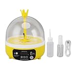 equlup 7W Mini Egg Incubator, 180x137mm/7.1x5.4in Eggs Candler Poultry Hatching Machine Low Noise Tabletop Chicken Turner for Chicken Ducks Pigeons (Auto Turning)