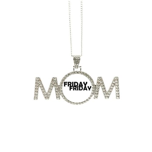Collier fête des mères élégant en finition miroir orné de la lettre M