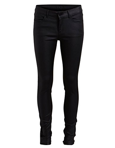 Vila Clothes VICOMMIT RW New Coated-Noos Pantalon, Noir (Black), 40 (Taille Fabricant: L) Femme