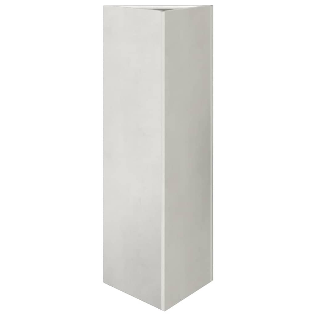 Fioriere 2 pezzi triangolari 30 x 26 x 75 cm in acciaio inossidabile | Senza fori di drenaggio, protezione contro le erbacce, per balcone patio, design salvaspazio