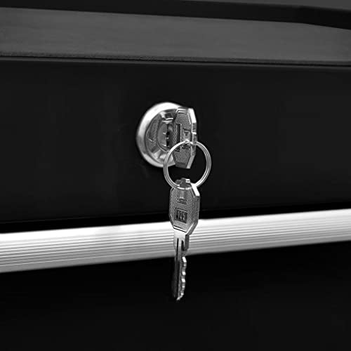 RAUGAJ Werkstattwagen Werkzeugwagen mit 5 Schubladen schwarz Artikelfarbe schwarz – Bild 7