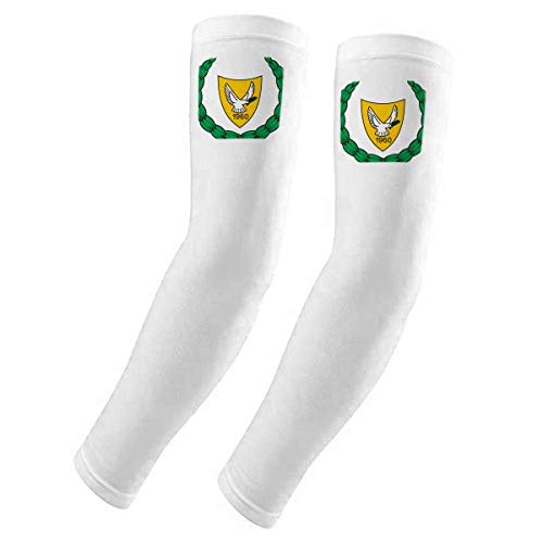 Manchons de gants de protection solaire UV motif emblème national de Chypre
