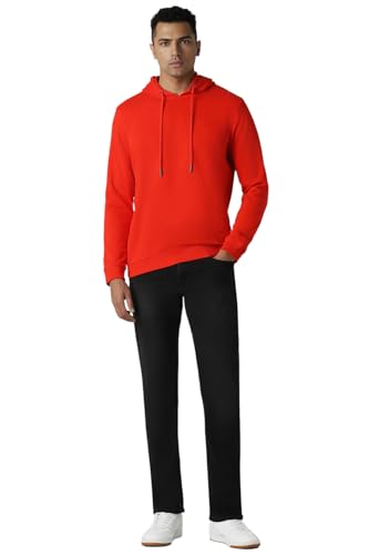 Image of Van Heusen Men's Hooded Neckline Full Sleeve Premium Cotton Blend Sweatshirt for Men | Effortless Styling | Comfort Wear