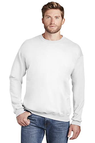 Joe's Usa Adult Classic Crewneck Sweatshirt-M-White #TOP1