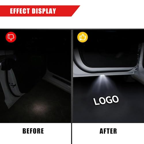 2 piezas luces de logo para puertas de auto LED miniatura 2