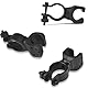 QSLKI 2PCS Universal-Stabhalter, Stabhalter, 360° Drehbarer Klemmhalter, Universal-Zubehör für Multifunktions-Stabhalter, Geeignet für Mobile Roller, Gehhilfe, Stabilität des Mobilisassistenten