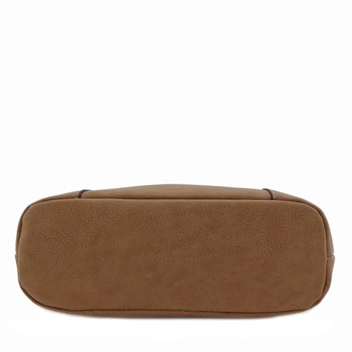 Image of FashionPuzzle Triple Zipper Pocket Medium Crossbody Bag
