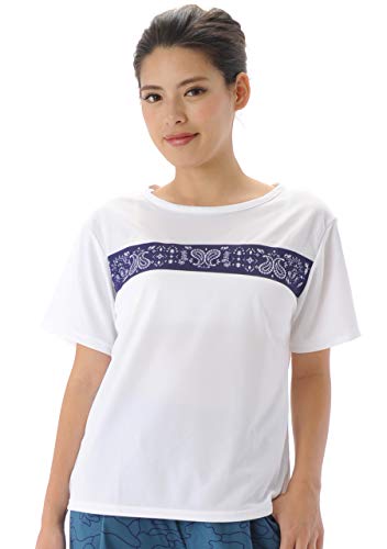 G-FIT フィットネスウェア 1908OM デザインTシャツ OR-C015TS ホワイト Mサイズ