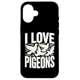 I Love Pigeons アーバンバードウォッチング レーシングファンシエ スマホケース iPhone 16 用