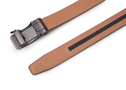 Image of Men's Belt, Ratchet Dress Casual Belt with Adjustable Automatic Buckle Trim to Fit