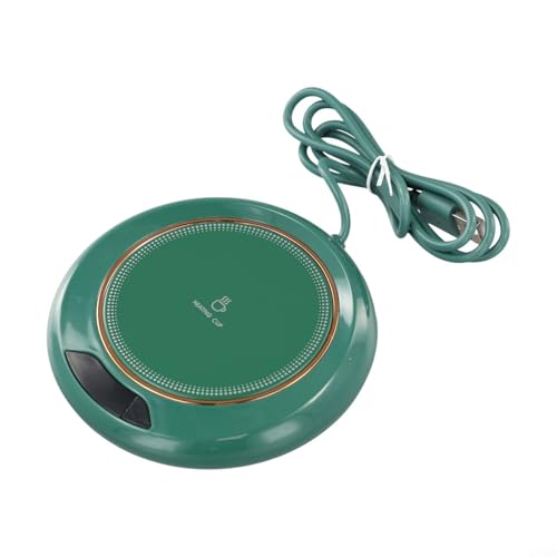 20W Electric Coffee Mug Warmer, Smart USB Powered Coffee Cup Warmer, 3-Gear, USB Beverage Warmer(Is green)