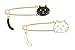 Produktbild Milopon 1 x süße Katzen-Brosche, Schwanz, Stoffnadel, niedliches Tier-Clip für Schal, Mantel, Kleid, Dekoration, Geschenk, Weiß/Schwarz, 1,8 * 7,1cm