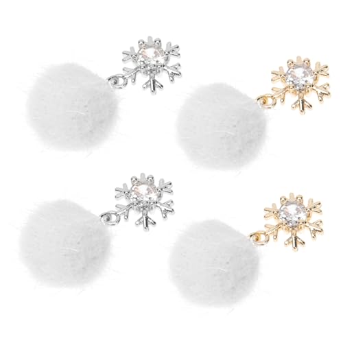 Mikinona Nail Art Hairballs Decorative Flurry Balls Zircon Jewelry Charms Fur Charms for Nails