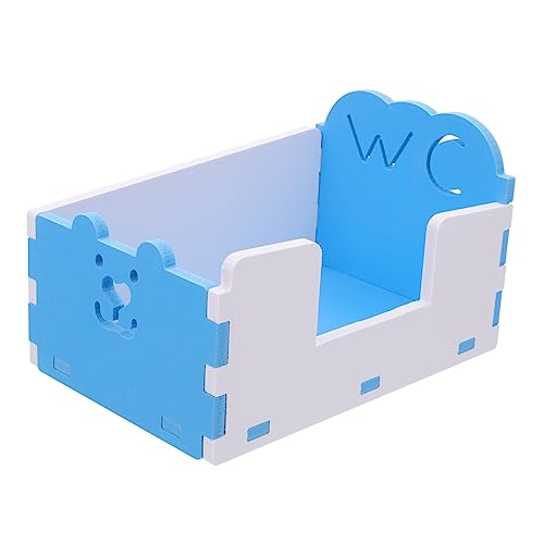 INOOMP 1個 ハムスタートイレ ペットの小さなネズミのトイレ マット 分注 用品 容器 圧縮可能 ビデ 自動ペット水 犬用おしっこパッド おむつ 子犬 パズル 非 Blue 塩ビ