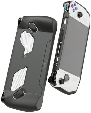 Skull & Co. GripCase Ally for ROG Ally: A Soft Protective Case with Textured Grips Full Protection and Stand, Shock-Absorption Non-Slip and Anti-Scratch Cover Design - Black