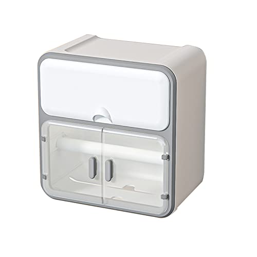 Aurgiarme Wall Mounted Tissue Box Hanging Paper Towel Holder Box for Bathroom Dormitory Wall Window Organization