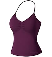 VOYJOY Impact Longline Strappy Top Workout Tank Tops for Women Impact Gym Sports Bra Camis