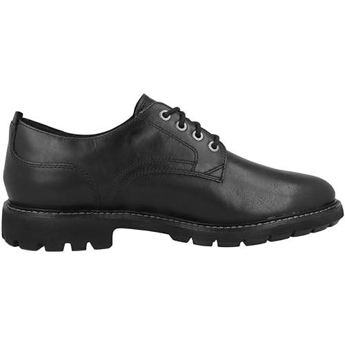 Clarks Para Hombre. 26173434 Zapatos De Piel Batcombe Tie Negro (45), Plano, Cordones, Casual - 3
