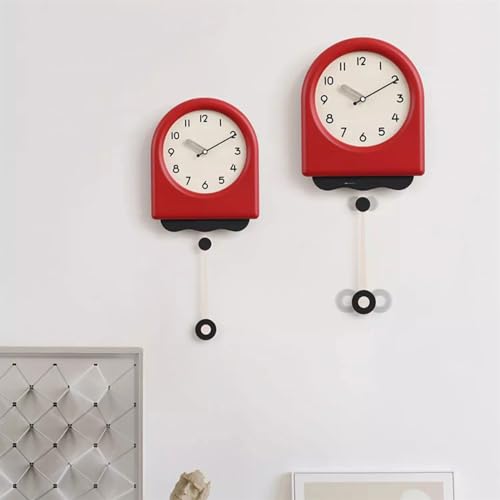 Horloge murale décorative de salon crème moderne et simple - 2