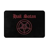 CHENYIXUO Satanic Pentagram Doormat, 16' x 24', Black, Non Slip, Lightweight, Water Resistant, Indoor Use, Spot Clean Only