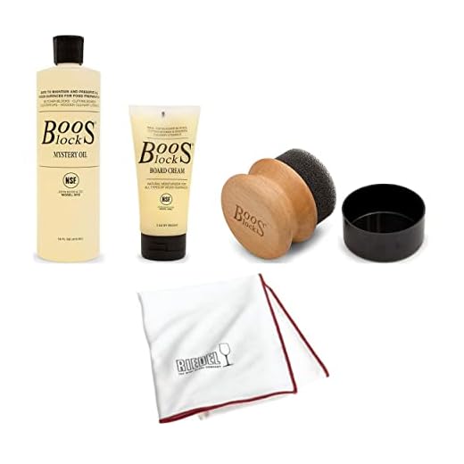 John Boos Block Cutting Board Care and Maintenance Set Bundle with Large Microfiber Polishing Cloth (2 Items)