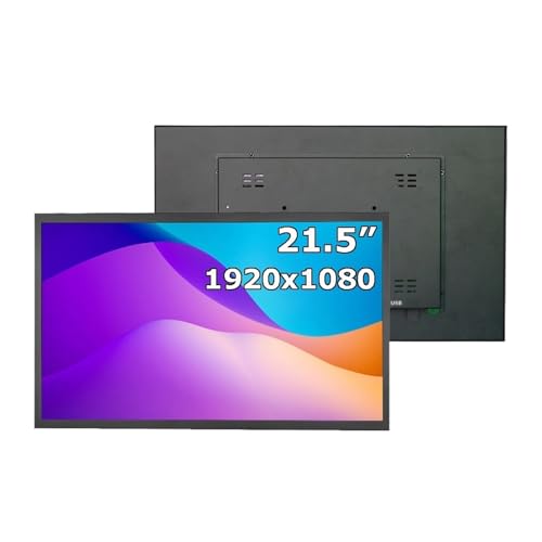 RXKPWRFX 1pc 21.5 Inch 1920x1080 LED Monitor with 10-Point Capacitive Industrial Resistive Touch Screen Wall-Mountable for Industrial Use(Without Touch)