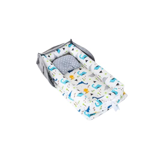 Sariny ベビーベッド 新生児 枕付き 折りたたみ式 ベッドインベッド ベビーベッド 添い寝 ポータブル 出産祝い 通気性 洗濯可能 通気性 (首の長いドラゴン)