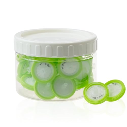 Image of PEKYBIO 30 Pack PES Syringe Filters, Lab Filters Hydrophilic 0.22um Pore Size, 25mm Diameter Filtration
