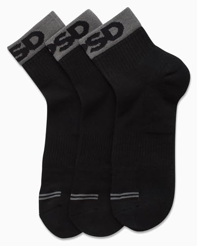 PSD Men's Quarter Socks - 3 Pack Performance Cushion Comfort Quarter Cut Socks - Breathable Athletic Socks for Men (6-12.5)4