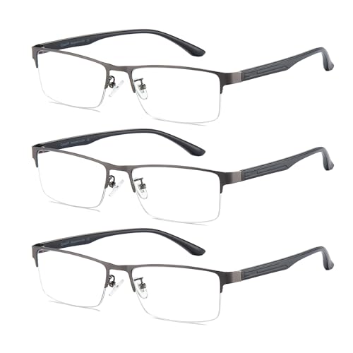 Image of Cyxus Blue Light Blocking Glasses for Men Woman Semi Rim Computer Gaming Office Study Eyeglasses with UV Protection 3 Pack 8001T09