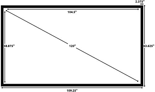 Silver Ticket Products STR-169120 Series 6 Piece White 1.1 Gain 120 Inch Diagonal 16:9 Format Projection Screen thumb #2
