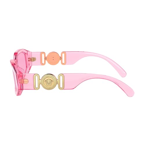 Versace Kids VK 4429U 5370/5 Transparent Pink Plastic Irregular Sunglasses Pink Lens3
