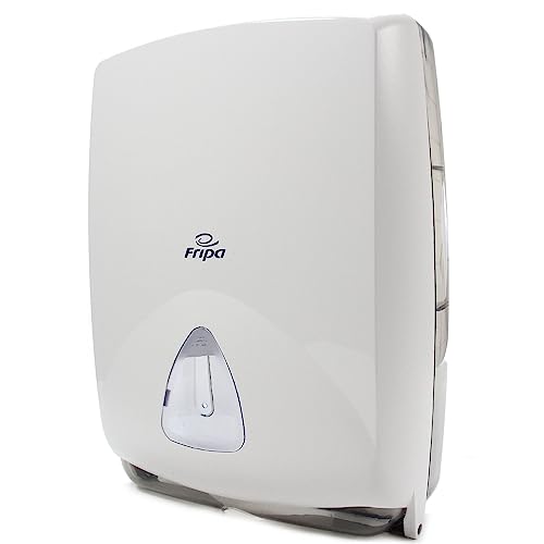 Fripa Dispenser per asciugamani di carta, in plastica, colore bianco, grande