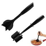 Hackfleisch Zerkleinerer,Stampfer,Hackfleisch Stampfer,Hackfleischzerteiler Beef Masher Hackfleisch Fleischhacker Für Rindfleisch Burger Fleisch Kartoffel, Schwarz