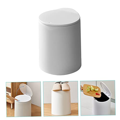 Caneca de basura rectangular LABRIMP de plástico blanco miniatura 6