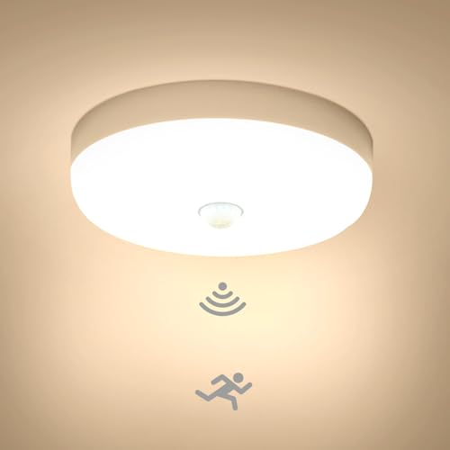 Combuh 15W LED Lampe mit Bewegungsmelder Innen, 15cm Deckenleuchten 3000K...