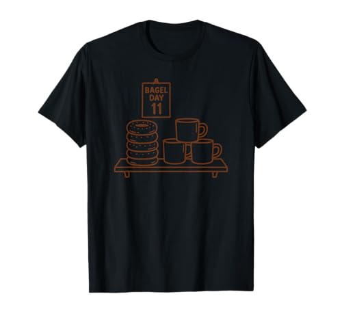 Bagel Day Cafe Vibes Retro Coffee and Bagel Lovers Design T�V���c