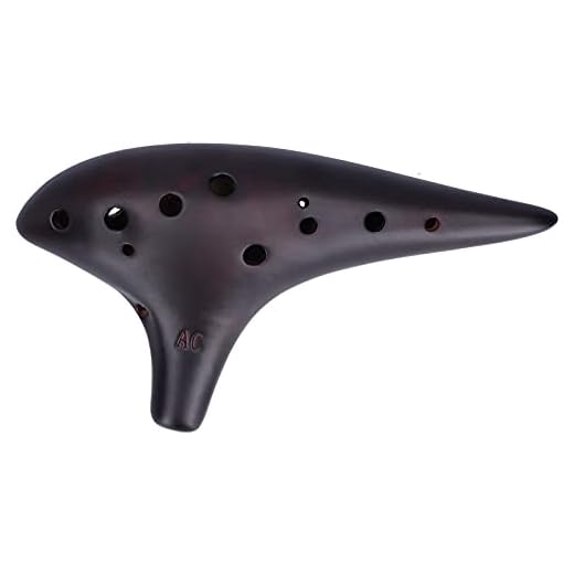 Gatuxe Ocarina de Madera de 12 Orificios, Alto C, Do Mayor, Portátil, Perfecta para Principiantes y Regalos