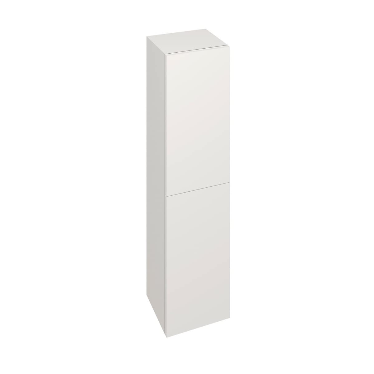 Landes Columna de Baño Suspendida 2 Puertas con Apertura Push y Cierre Amortiguado | Armario Alto Baño Colgante 140x34,9x31,9 | Blanco Mate