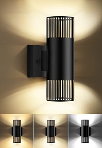 NYQU LED Wandleuchten Innen/Außen Wandlampe,3 Farbtemperatur Außenleuchte...