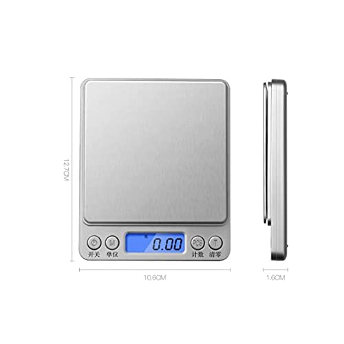 Báscula de Alimentos Báscula de Cocina Digital Báscula de Alimentos multifunción, Pantalla Grande, ultradelgada, tamaño: 12,7 cm * 10,6 cm, 1 Pieza Balanzas