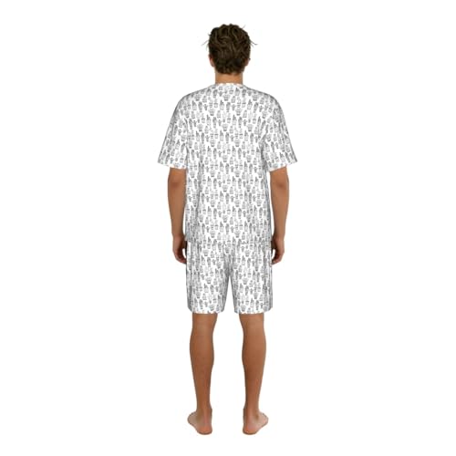 Ensemble pyjama homme manches courtes premium imprimé plantes - 2