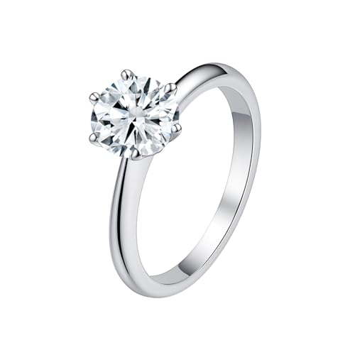 Dazzlingrock Collection GRAF DJ[ VVS1 0.50-2.00Jbg Eh AbTiCg 6 vO \eBA w p 925X^[OVo[, 6, X^[OVo[ AbTiCgB X