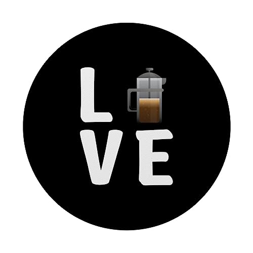 Love French Press Coffee Apparel Amateur de cafetières PopSockets PopGrip Interchangeable – vue 3