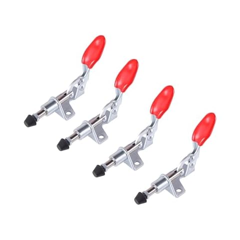ONLISUM Toggle Clamp 4 Pcs 301AM 45 Kg/99 Lbs 16 mm Plunger Push Pull Toggle Clamp Quick Release Vertical Toggle Clamp for Welding, Woodworking, CNC Cover
