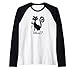 Negro Gato Lindo Qué Cuchillo Ensangrentado Gatos Halloween Camiseta Manga Raglan