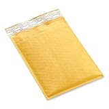Universal UNV4087879 No. 5 Self Adhesive Closure Peel Seal Strip Cushioned Mailer Gold - Pack of 25